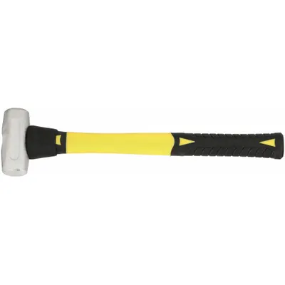 AMERICAN Zinc Mallet: Fiberglass Handle, Textured Grip, 2 lb Head Wt, 1 1/4 in Dia - Zinc Mallets