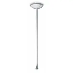 Swivel stem hanger accessory for suspending DM Series light fixtures. Includes a 24 in stem kit with gloss finish. Allows flexible positioning and secure mounting in commercial or industrial lighting installations.