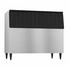 This HOSHIZAKI ice bin offers 900 lb storage capacity for commercial ice machine integration. Constructed with a top-hinged, stainless steel, FPT design, it measures 46 in height, 52 in width, and 32 1/2 in depth. Suitable for use in foodservice operations requiring sanitary ice storage.