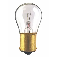 BA15s Single-Contact Bayonet Base Lamp, S8, 28V AC, White