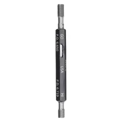 Metric thread gauge for verifying M6-1.00 external threads before installing helical inserts. Compatible with coarse, right-hand threads. Used in industrial maintenance and assembly to confirm thread size and prevent installation errors.