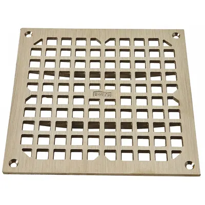 JAY R. SMITH MFG. CO Grate: Nickel Bronze, 8 in Overall Wd, 5/8 in Overall Ht, Bronze - Grates for Floor Sinks