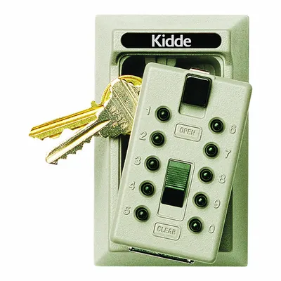 KIDDE Lock Box: Mechanical Combo Lock, 5 Key Capacity, 4 1/2 in Outside Ht - Surface-Mount Lockboxes