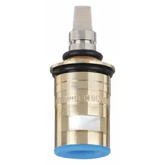 This 12-pack of brass disc faucet cartridges features ceramic disc technology for hot/cold water control. Each cartridge is constructed from brass and is designed for use in compatible Chicago Faucets brand fixtures. Suitable for commercial and industrial plumbing systems requiring reliable water temperature regulation.