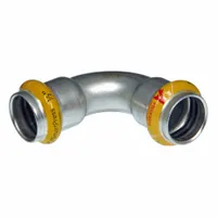 APOLLO Crimp Elbow Fitting: 1 in Pipe x 1 in Pipe Size, Press-fit x Press-fit, HNBR, SmartPress (MPN 123456844)