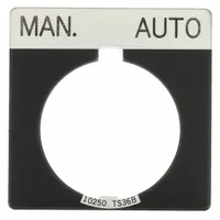 Legend Plate: 30 mm Panel Mounting Size, Square, 1 3/4 in Overall Ht x 1 3/4 in Overall Wd (MPN 10250TS67)