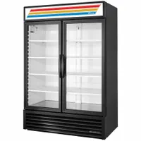 TRUE REFRIGERATION Refrigerated Merchandiser: 78 5/8 in x 54 1/8 in x 31 1/2 in, Black, Swing (MPN GDM-49-HC-TSL01-Black)