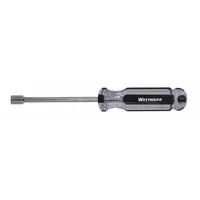 WESTWARD Solid Round Shank Nut Driver: Straight, SAE, Without Magnetized Tip, Std, 3/16 in Tip Size
