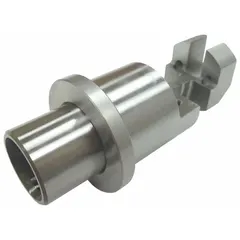 Replacement die holder assembly for MILWAUKEE nibblers. Secures the die during cutting operations for sheet metal fabrication, HVAC ductwork, and automotive repair. Ensures precise metal cutting and maintains nibbler performance.