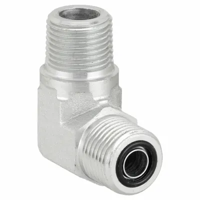 AEROQUIP Hydraulic Hose Adapter: 3/4 in x 3/4 in Fitting Size, Male x Male, ORS x NPTF - ORS-to-NPTF Steel Hydraulic Hose Adapters