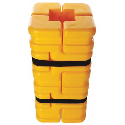 SENTRY Column Protector: 12 in, 8 in, 12 in, 8 in, I-Beam/Round/Square, 42 in Overall Ht - Column Protectors with Square Centers