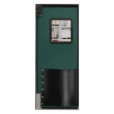 CHASE Swinging Door: Polyethylene, 1 Doors, Green, 2 1/2 ft Door Wd, 7 ft Door Ht - Insulated Swinging Doors