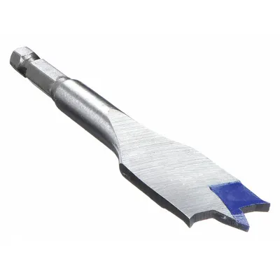IRWIN Spade Drill Bit: 1 1/4 in Drill Bit Size, 1/4 in Shank Dia, 4 3/4 in Overall Lg - Quick-Change Hex-Shank Flat Spade Drill Bits