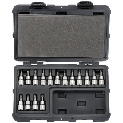 WESTWARD Socket Bit Set: 1 - 25 Pieces, 3/8 in Drive Size, 16 Pieces - Phillips Bit Socket Sets