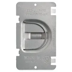 Steel raised cover for single-gang rectangular electrical boxes. Provides a 3/4-inch raised enclosure for wiring connections. Suitable for use as a junction box cover in general electrical installations.
