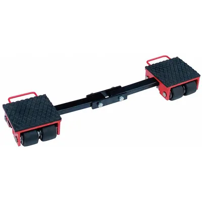 Dayton Machine Roller: 11,000 lb, 4 1/4 in Deck Ht, 8 3/4 in L x 7 3/8 in W, (8) Rollers - Front- & Rear-Support Machine Rollers