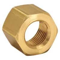 PARKER Compression Fitting Nut: 1/4 in OD Fitting Size, Compression, Brass, 10 PK (MPN 61C-4)
