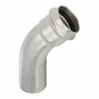 VIEGA PROPRESS Crimp Elbow Fitting: 1 1/2 in CTS x 1 1/2 in CTS Size, 45° Elbow, Press-fit x FTG (MPN 80555)