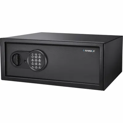 BARSKA Safe: Digital Combo Lock, 1.2 cu ft Capacity, Steel - Wall-Recessed Security Safes
