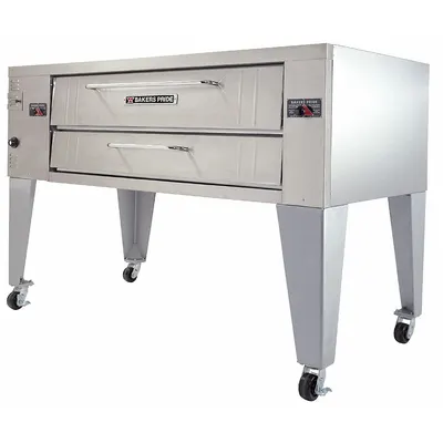 BAKERS PRIDE Brick-Lined Deck Oven: Single Deck Oven Size - Wheeled Deck Ovens