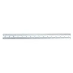 This SQUARE D mounting channel is a NEMA-type standard steel channel with an overall length of 48 inches and an overall height of 0.22 inches. It provides a structural base for organizing and securing terminal blocks in electrical enclosures, control panels, and power distribution systems.