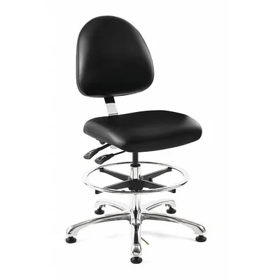 BEVCO sk Chair Ergonomic ESD Task Chair: Vinyl, Armless, Ht Range 21 1/2 in to 31 1/2 in - Vinyl ESD Chairs