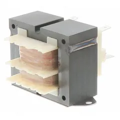 This YORK transformer is a replacement component for HVACR systems, designed to step down voltage for control circuits. It is used in commercial heating, ventilation, air conditioning, and refrigeration equipment such as rooftop units, air handlers, and split systems to power thermostats, relays, and contactors.