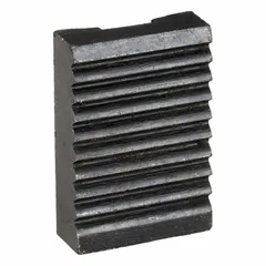 Replacement heel jaw kit for pipe wrenches, constructed from alloy steel and aluminum. Includes heel jaw, rivet, and roll pin for restoring gripping ability on pipes and fittings during installation or repair work.