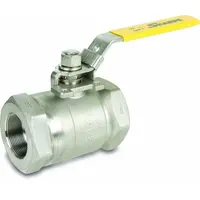 SHARPE Manual Two-Way Ball Valve: 1/2 in, Stainless Steel, Straight Valve Body, FNPT x FNPT, Delrin (MPN 4353011340)