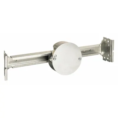 RACO Electrical Box: Steel, Steel Material & Nominal Size, Round, 2 Gangs - Ceiling Electrical Boxes