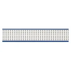 Preprinted wire marking label sheets with legend '3' in black on white vinyl cloth. Each pack contains 900 labels across 25 sheets. Rated for continuous use from -40°F to 176°F. Suitable for identifying wires, cables, and terminals in industrial control panels, power distribution, and manufacturing environments.