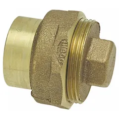 This bronze sweat fitting cleanout provides access to drain, waste, and vent piping for clearing blockages. The FTG x Plug configuration allows connection to copper tube systems. Suitable for commercial and industrial plumbing applications requiring corrosion resistance.