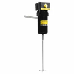 This single-phase, 120V AC corded propeller mixer is designed for small-batch mixing in containers up to 26 gallons. It features a 12-inch shaft and a clamp mounting type for secure attachment. The TENV motor provides reliable operation in light industrial and laboratory settings.