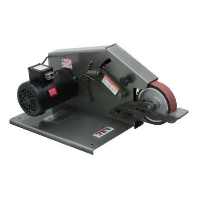 JET Belt Grinder: For Metal, 115 V/230 V, Single-Phase, 1 hp, 2 in Belt Wd - Benchtop Belt Machines