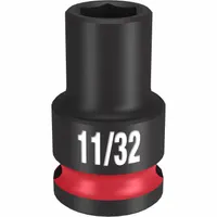 MILWAUKEE Standard Impact Socket: 3/8 in Drive Size, SAE, 11/32 in Socket Size, 6-Point, Std (MPN 49-66-6103)