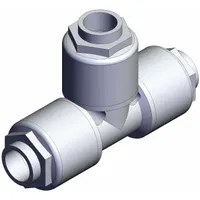 SMC FITTING: 1/2 in OD x 1/2 in OD x 1/2 in OD Size, Compression x Compression x Compression, PFA (MPN LQ1T4A)