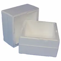 Insulated Shipping Container: 10 3/8 in x 10 3/8 in x 11 in, 1.25 in Insert Wall Thick, White, 2 PK (MPN XM3C)