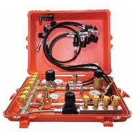Portable filtration panel for supplied-air respirator (SAR) systems, with CGA-347 universal fittings and included whips. Rated for maximum pressure of 125 psi. Suitable for filtering breathing air in industrial applications such as painting, chemical processing, and abrasive blasting