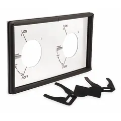 Mechanical interlock accessory for Square D PowerPact H and J Frame circuit breakers. Provides a physical locking mechanism between two breakers to prevent simultaneous operation, commonly used in power distribution systems for load transfer or backup switching.
