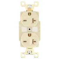 BRYANT Receptacle: Duplex, 6-20, Ivory, 250V AC, 20 A, 2 Pole / 3 Wire (MPN BRY5462I)