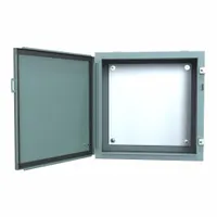 HAMMOND Electrical Enclosure: Steel, 20 in x 20 in x 10 in, NEMA 12/13, w/Panel, Solid Cover, Hinged (MPN 1418D10)
