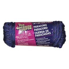 APPROVED VENDOR Non-Conductive Dynamic Rope, 1/8 in Dia, 20 lb Working Load Limit, Black/Orange, MPN 267SD1-WA