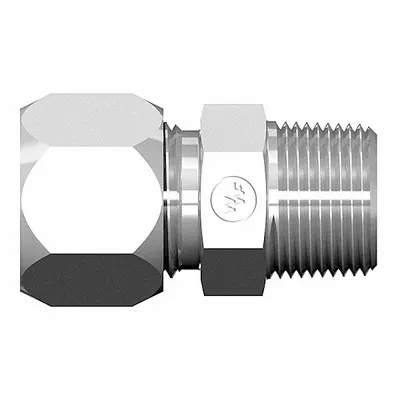 WEATHERHEAD 7205X08X08 Ermeto Flareless Steel Compression Fitting Adapter - Flareless Bite-Type Steel Compression Fittings