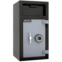 Cash Depository Safe: Key Lock, 1.4 cu ft Capacity, Steel, 27 1/4 in H x 14 in W x 14 in D (MPN MFL2714C)