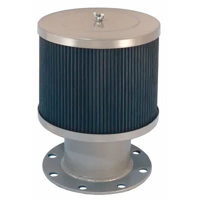 SOLBERG Intake Exposed Filter: 4 in Flange Inlet Size, 520 cfm, 14 in Overall Ht - Air Compressor Intake Filters & Silencers
