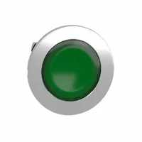 SCHNEIDER Flush Push Button: Green, 30 mm Mounting Size, Metallic, Momentary (MPN ZB4FW333)