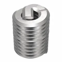 Free-running helical insert with tanged tang style for thread repair or reinforcement in metal substrates. M2.5-0.45 metric coarse thread, plain finish, 1,000 pieces per pack. Suitable for restoring or strengthening threads in automotive, aerospace, and industrial machinery applications.