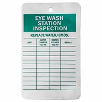Tag: Eyewash, 3 in Wd, 4 1/4 in Ht, White, Aluminum, 0.02 in Label Thick, Indoor, 25 Labels, 25 PK (MPN TUF-EYE)