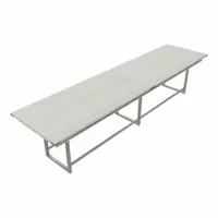 MIRELLA Conference Table: Rectangle, Fiberboard, White Ash, 47 1/4 in Overall Lg, 192 in Overall Wd (MPN MRH16WAH)