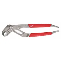 Curved-jaw groove-joint pliers with an 8-inch overall length and 1 3/4-inch maximum jaw opening. Used for gripping and turning nuts, pipes, and fittings in plumbing, HVAC, and general maintenance tasks